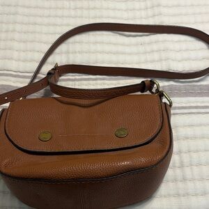 J. Crew Tan Leather Crossbody Bag